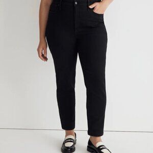 Madewell Curvy Stovepipe Black Rinse Wash Jeans